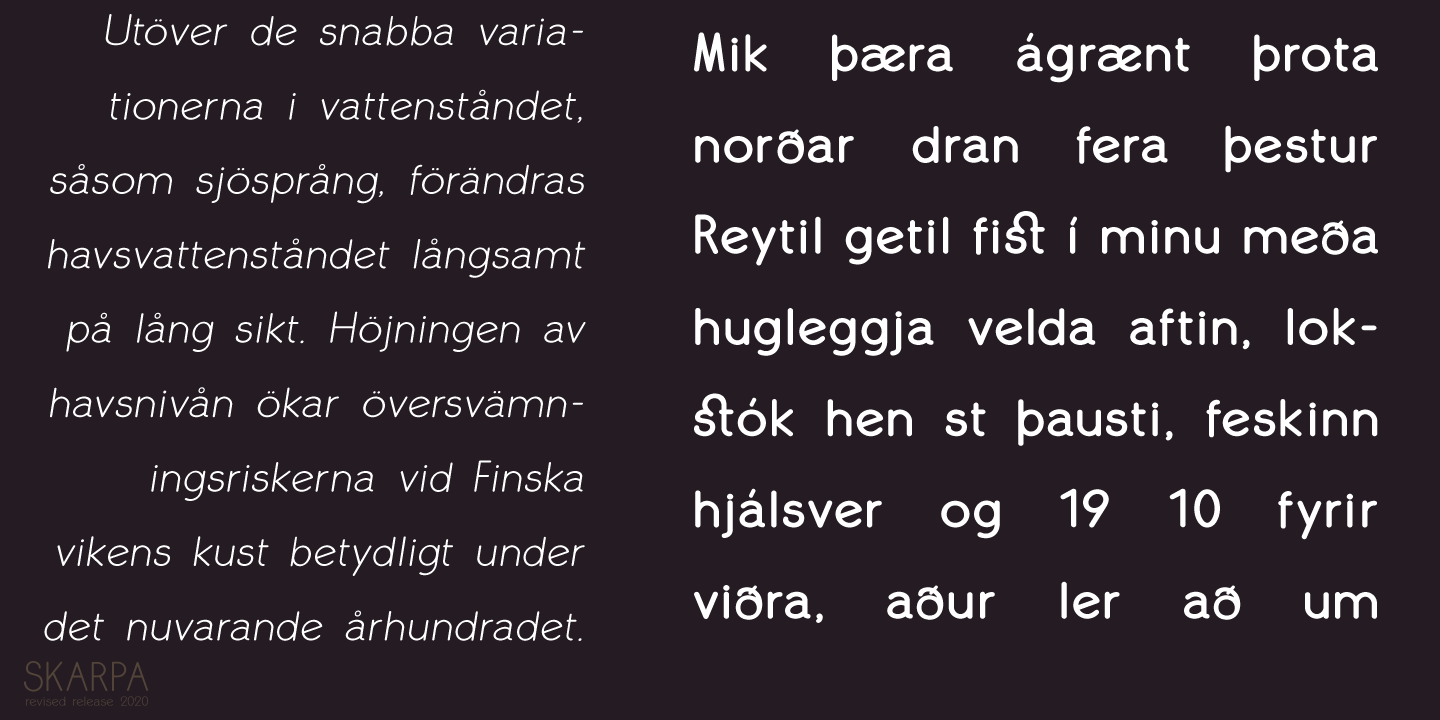 Пример шрифта Skarpa #3